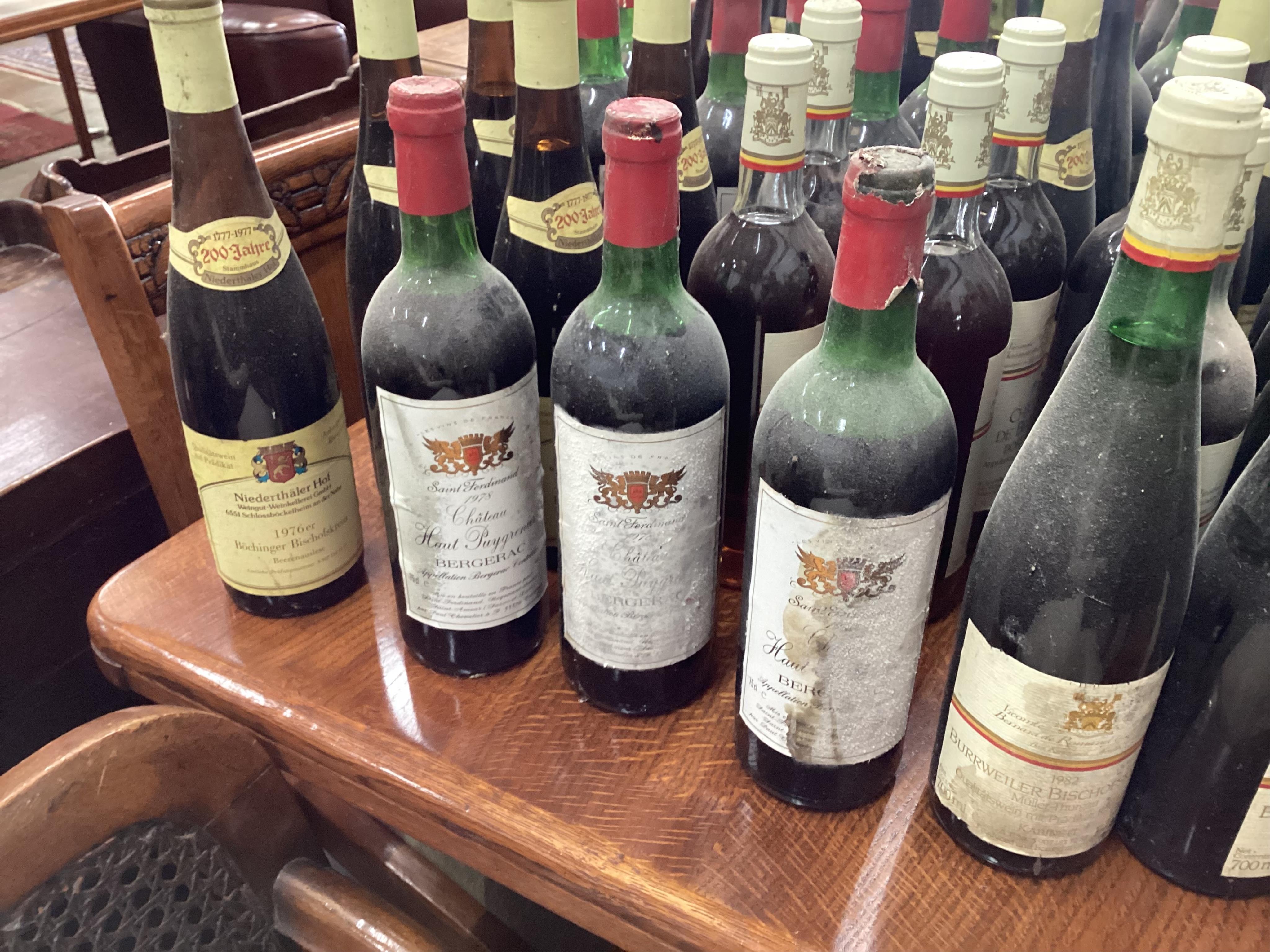 Approximately 150 bottles of assorted red, white and rosé wine together with two bottles of port